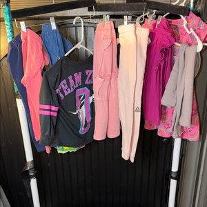 Justice Kids Clothing Set - Pink, Blue, Black bundle number 1